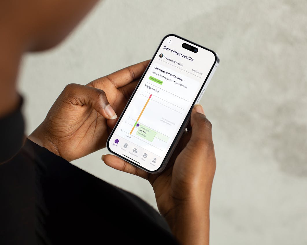 Looking at results on a phone