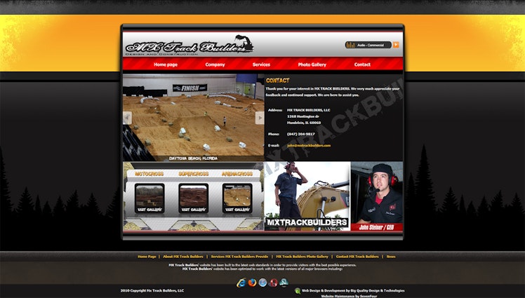 Screenshot of MX Trackbuilders website before 2013 rebuild.