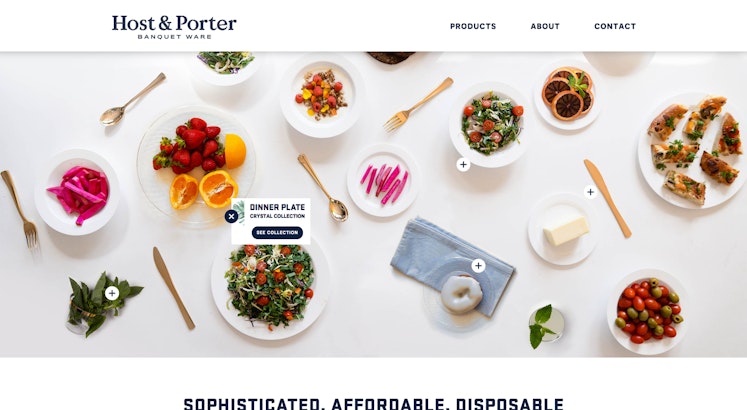 Host & Porter project homepage design by Caava Design.
