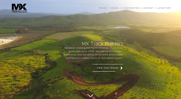 Screenshot of 2019 MX Trackbuilders website.