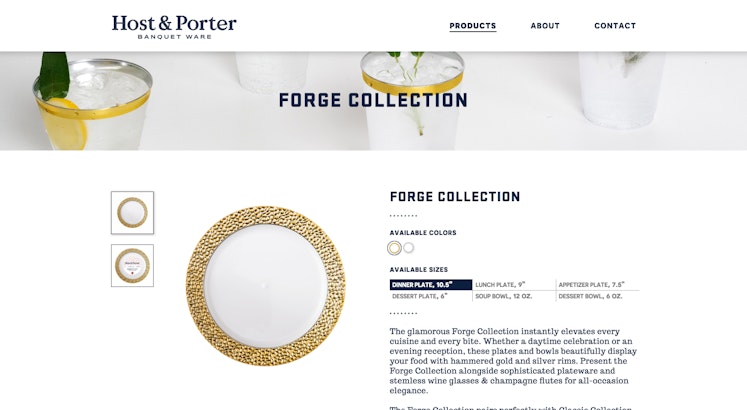 Host & Porter project product detail template design by Caava Design.