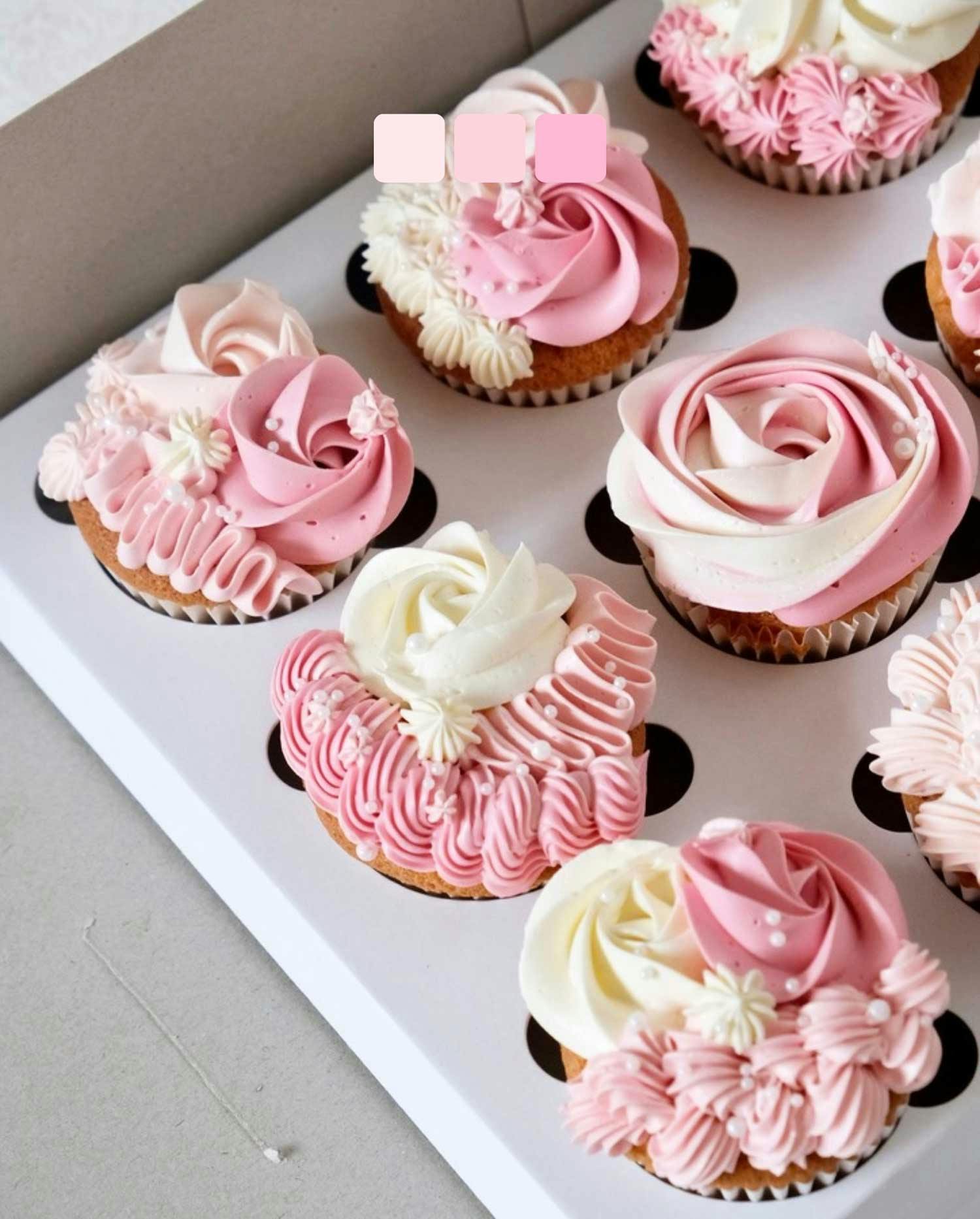 beautiful pink cupcakes