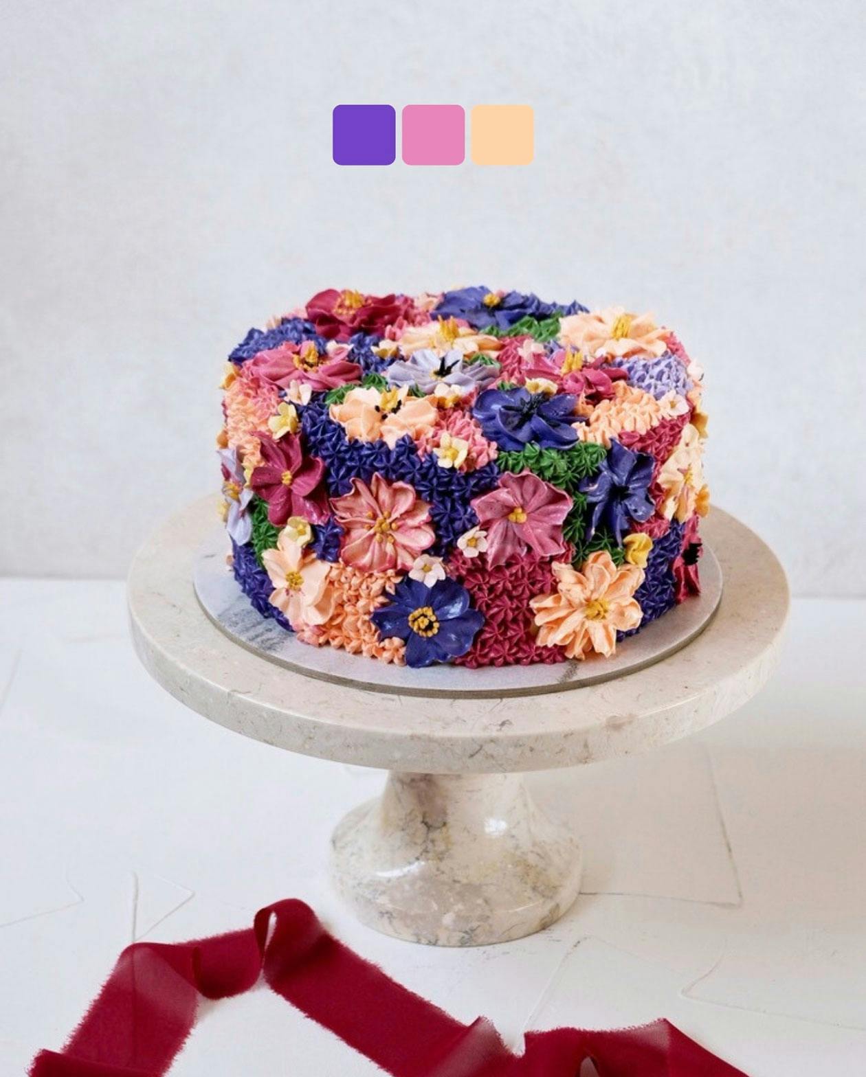 buttercream garden reverie cake design 