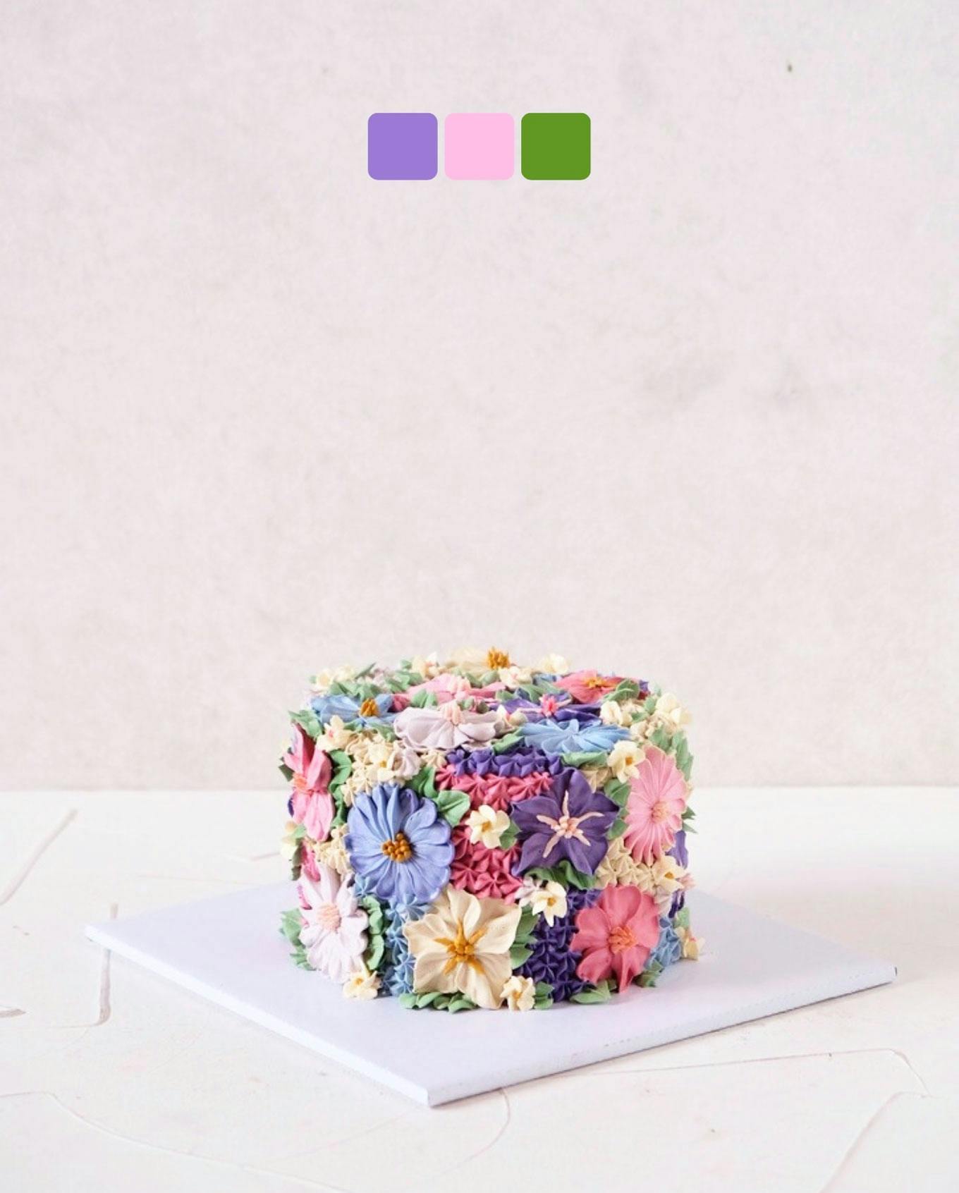 buttercream garden reverie cake design 