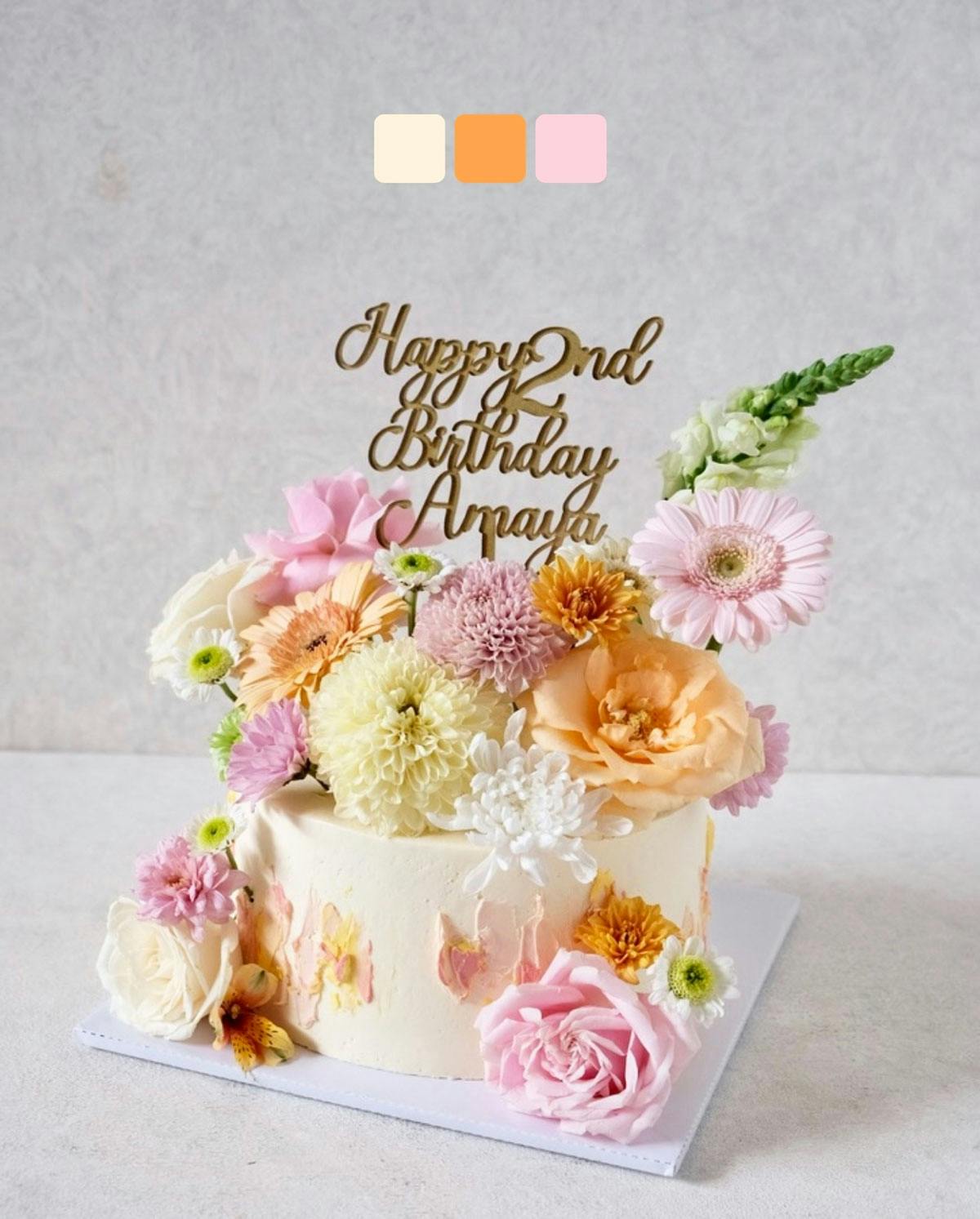 fresh flower cake designs