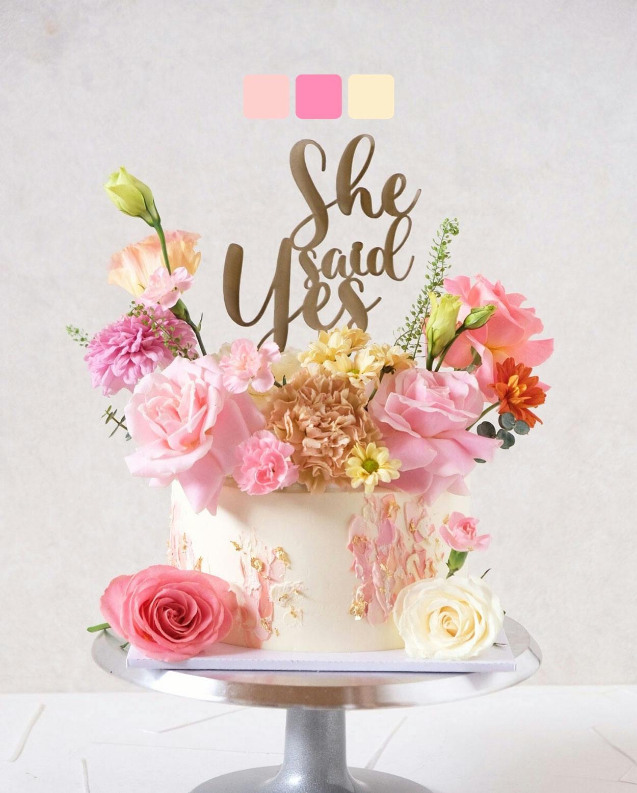 fresh flower cake designs