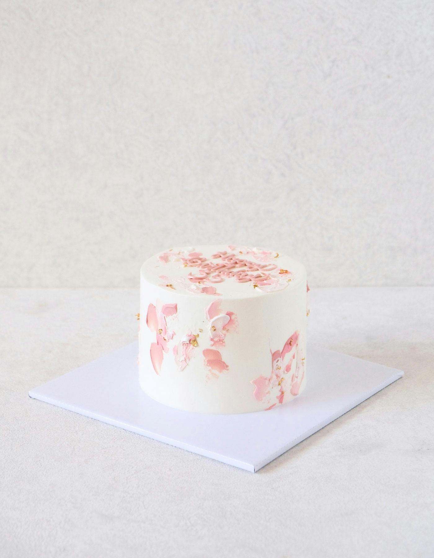 pink round celebration cake