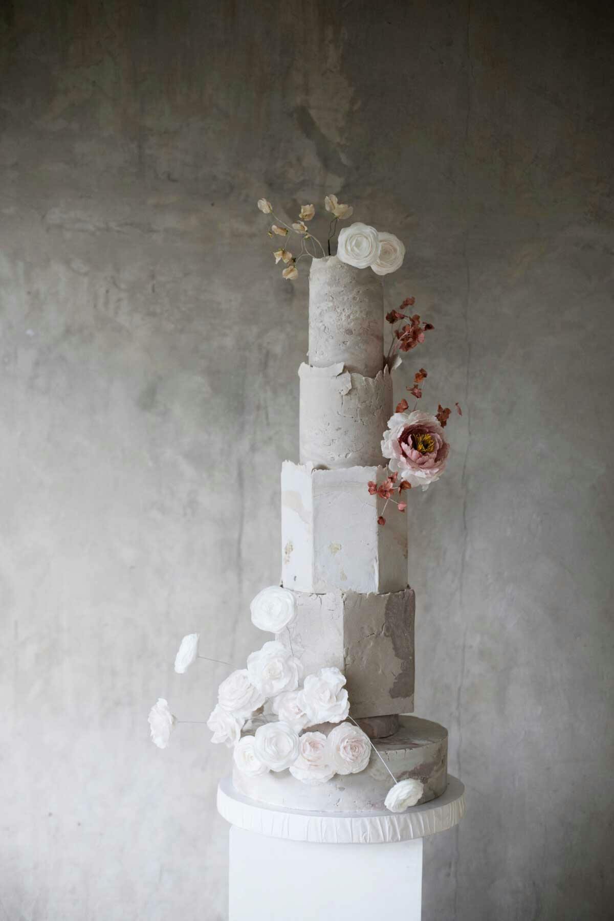 5 tier wedding cake
