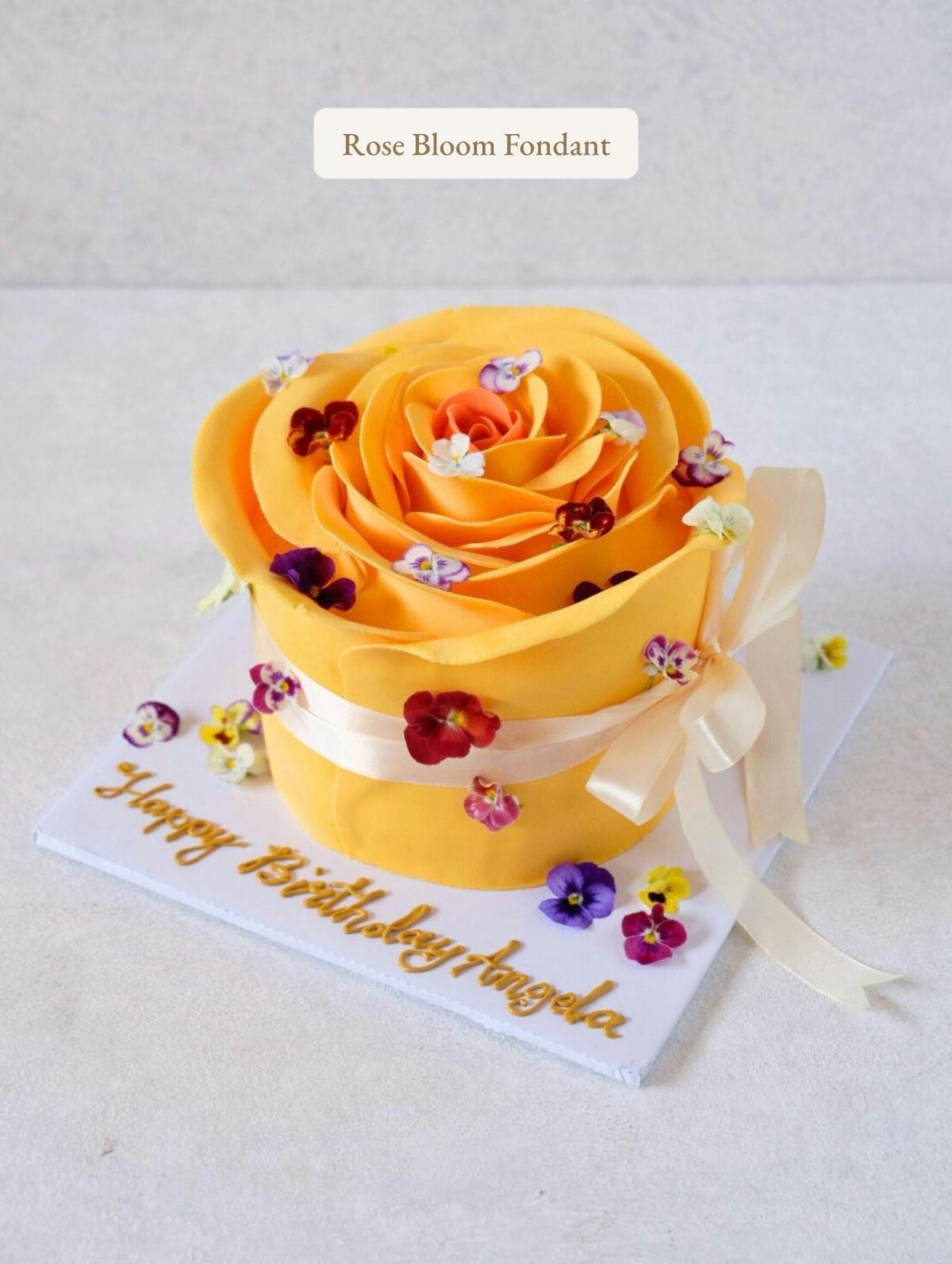 rose bloom fondant