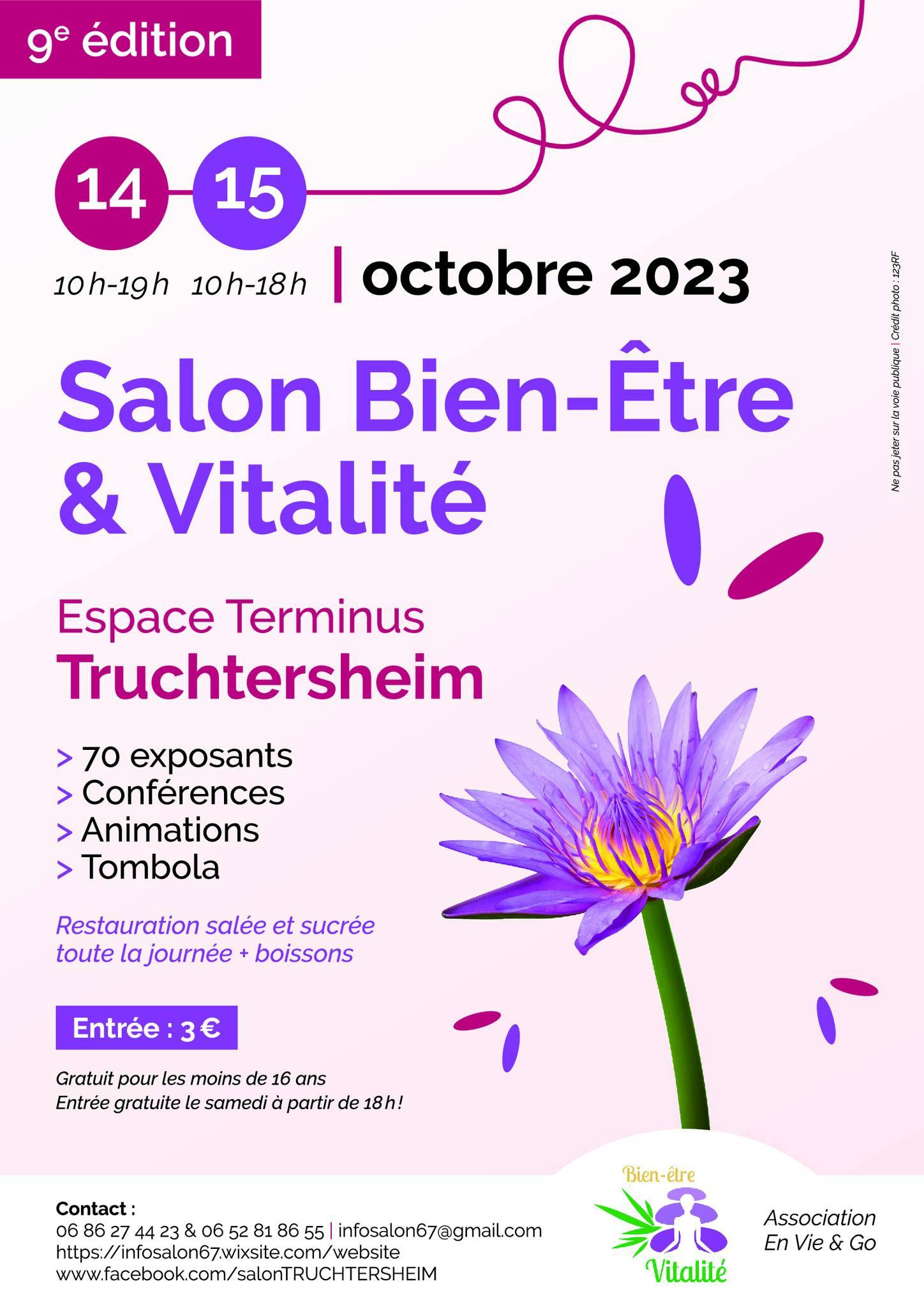 Affiche salon bien-être et vitalité
