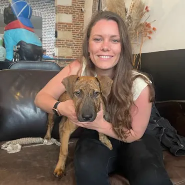 femme et chien