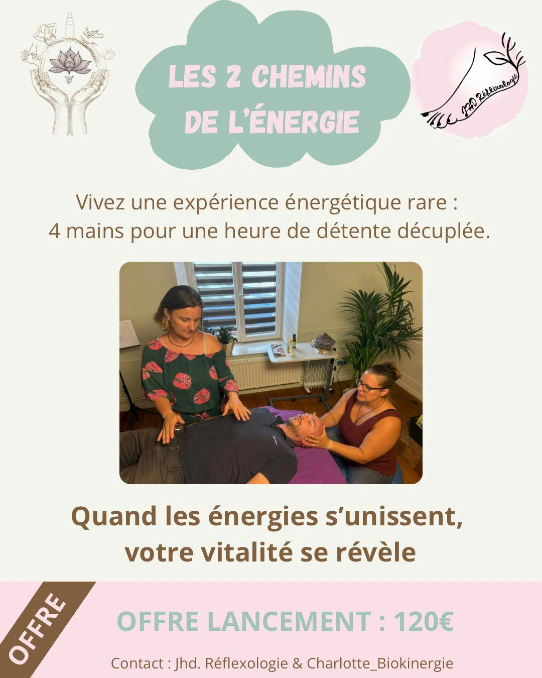 affiche deux femmes soin énergétique