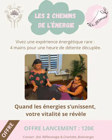 affiche deux femmes soin énergétique