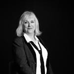 Portrait noir et blanc de Isabelle Engel