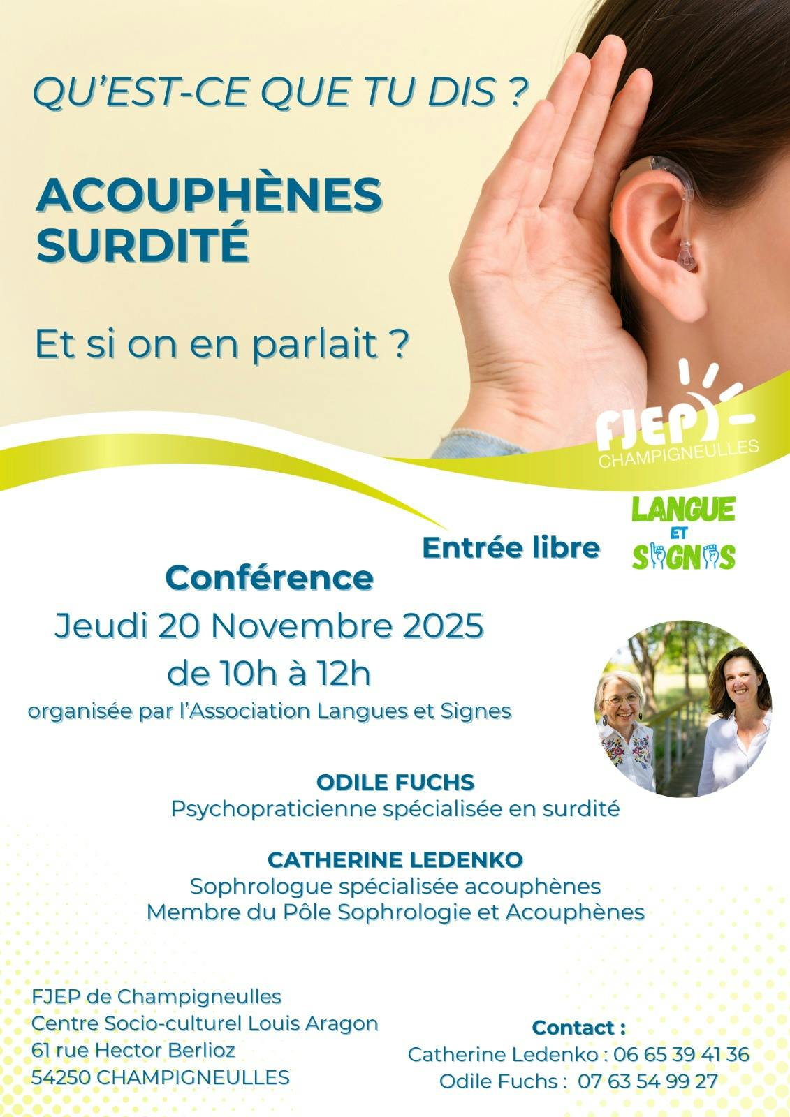 visuel conférence Odile Fuchs 20.11.2025