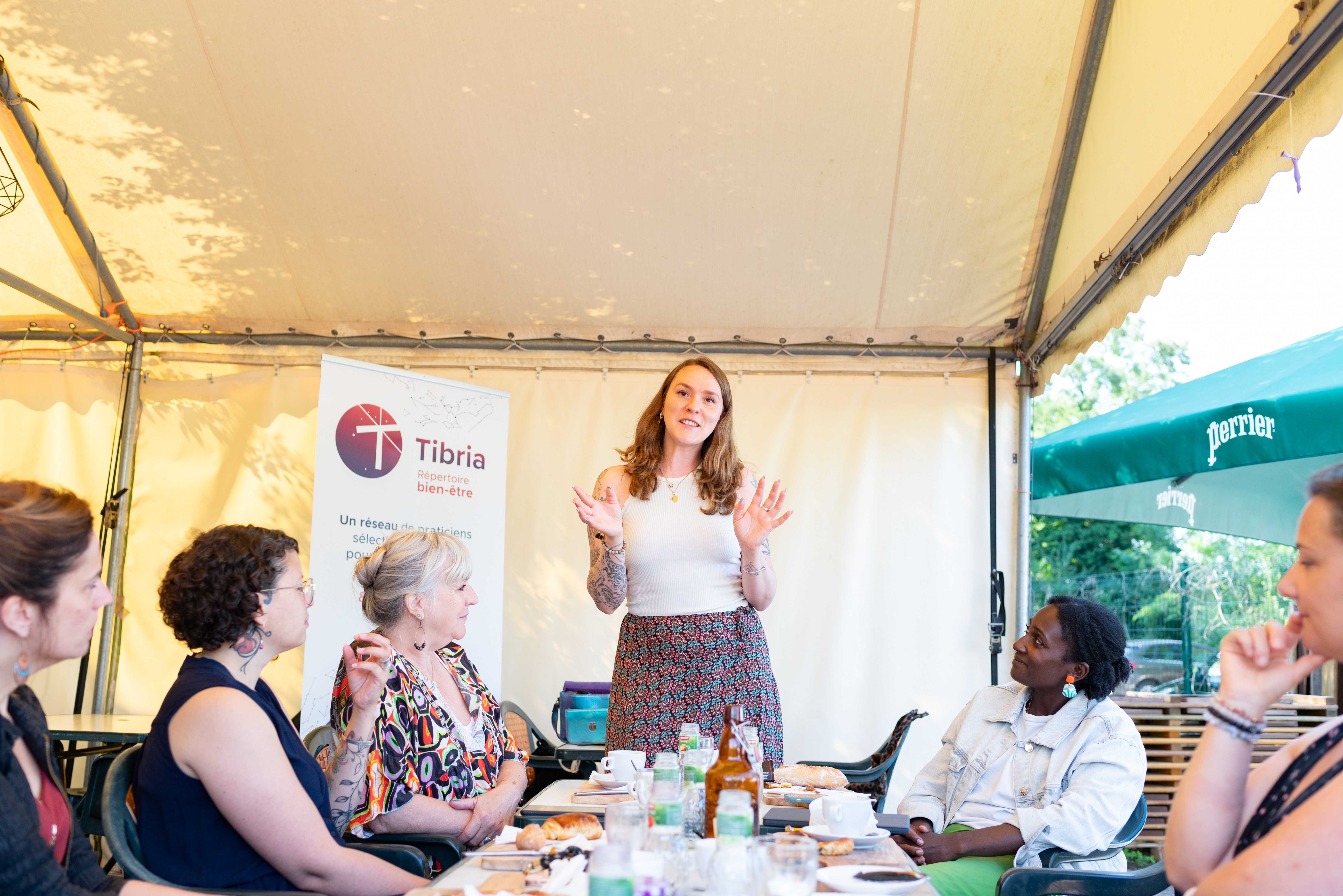 camille laroque lors d'un événement réseau Tibria