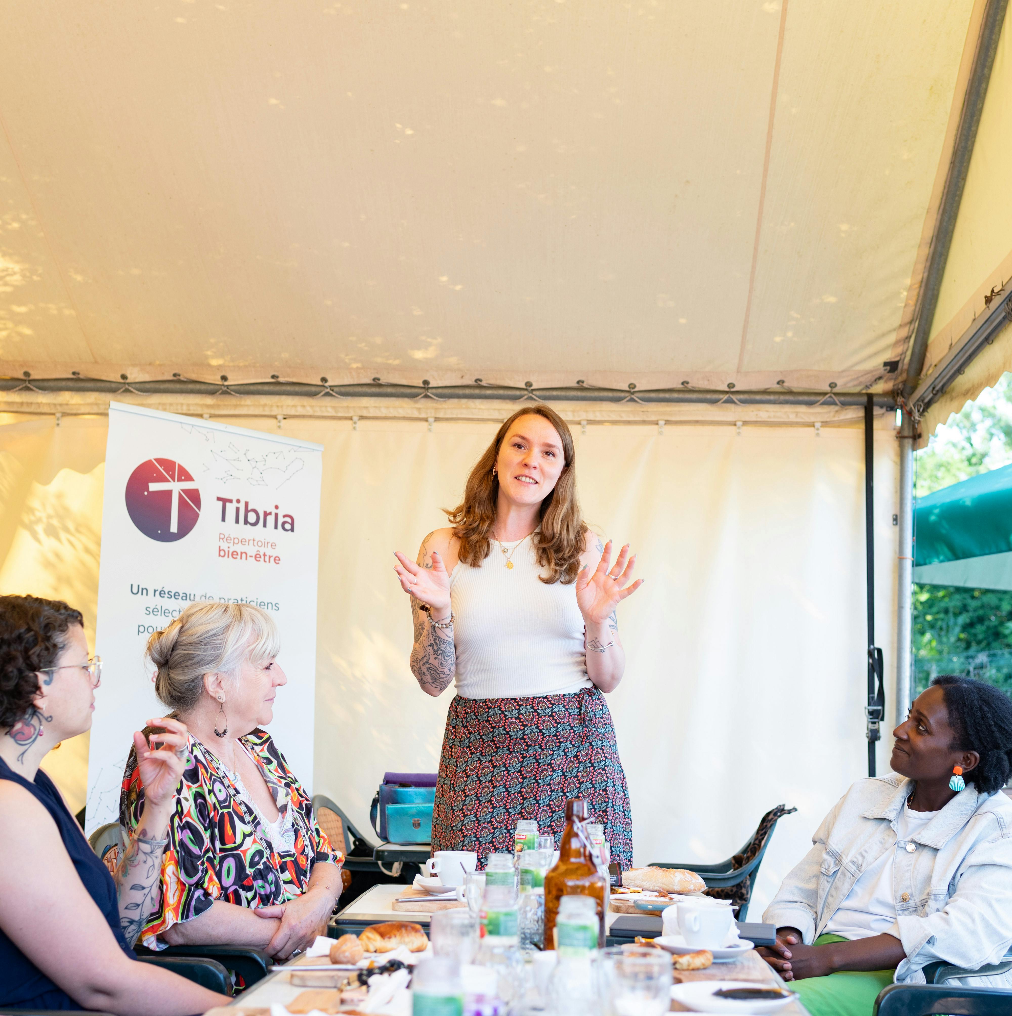 camille laroque lors d'un événement réseau Tibria