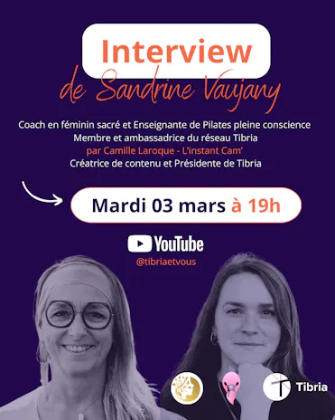 visuel annonce interview Sandrine vaujany 03.03.2026