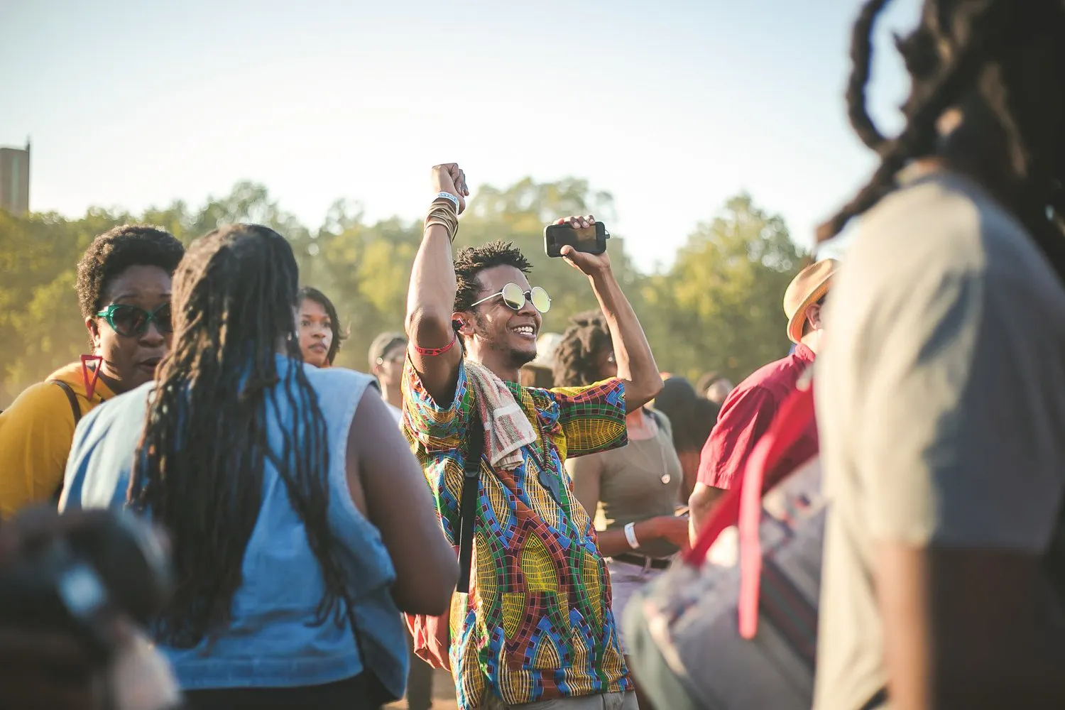 people dancing at festival