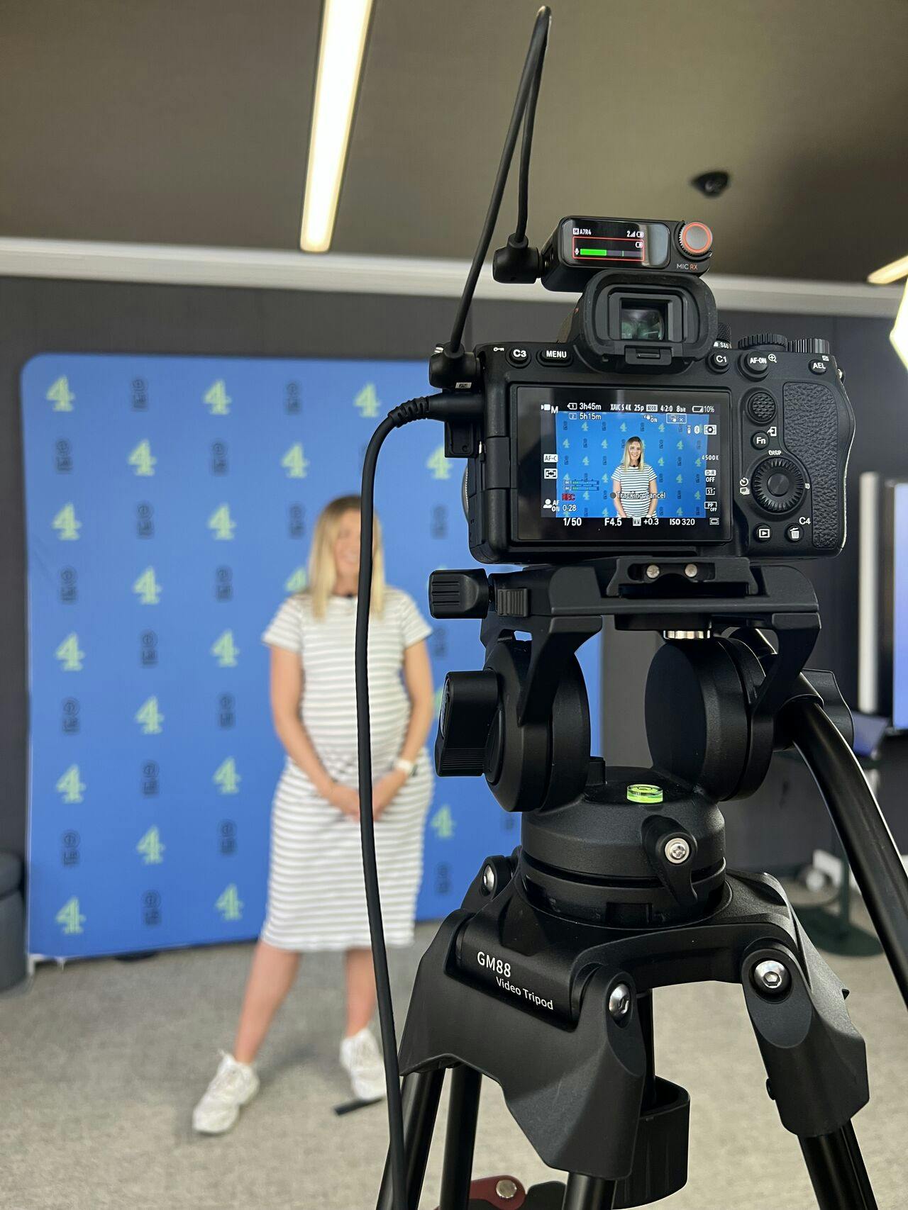 Olivia pitching at Channel 4