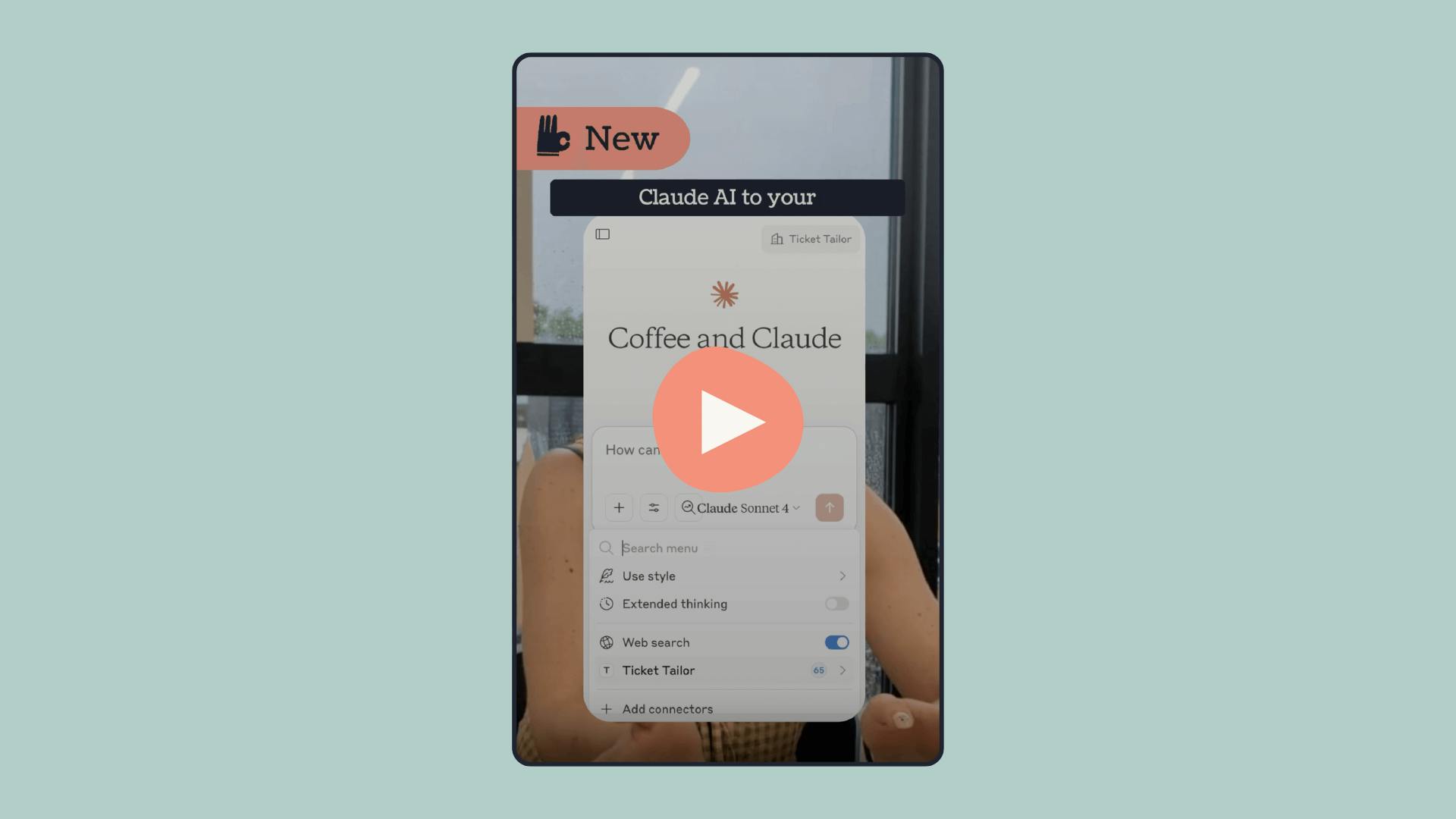 Screenshot of video with a play button over it
