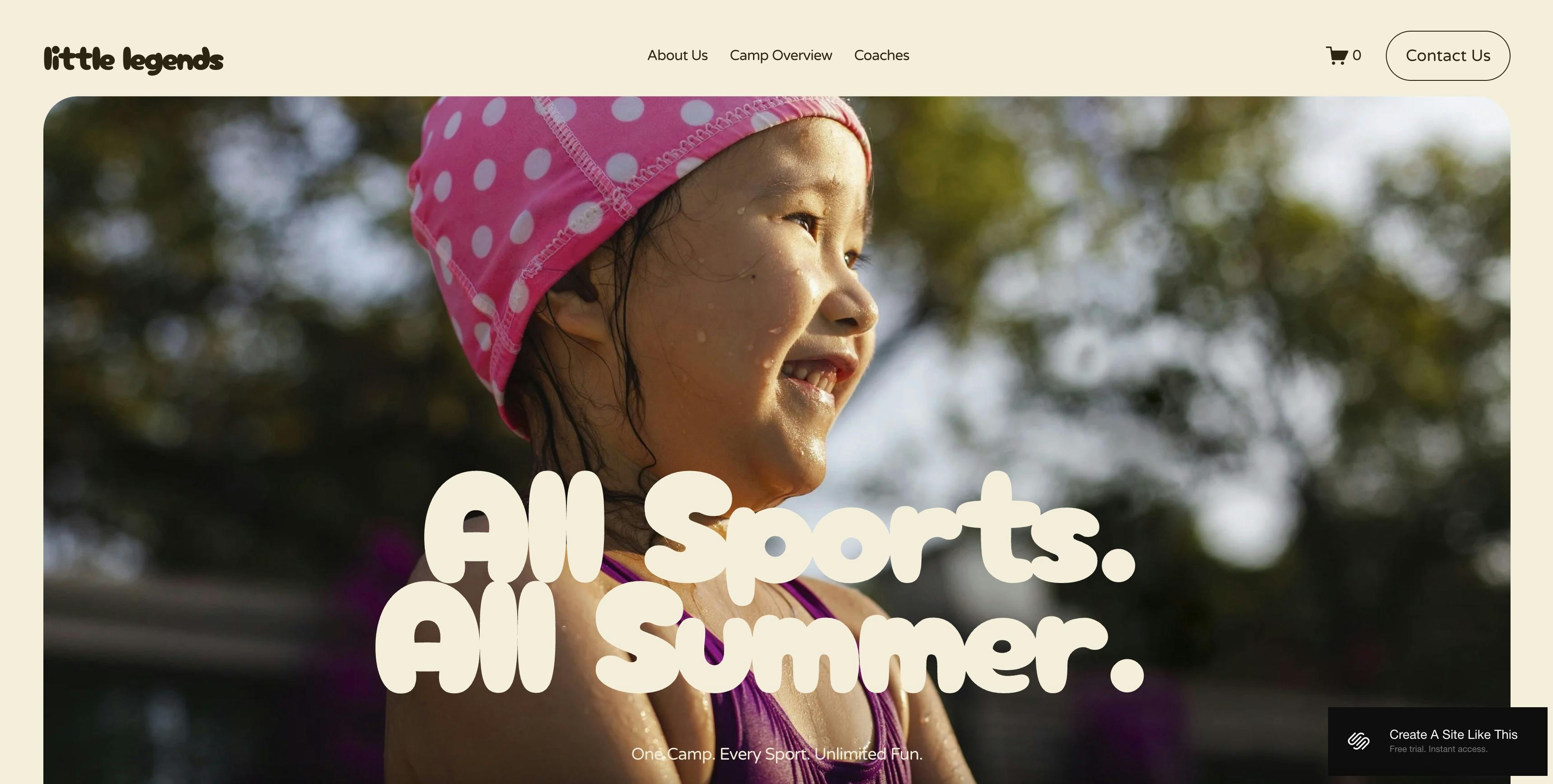 Little Legends Squarespace template