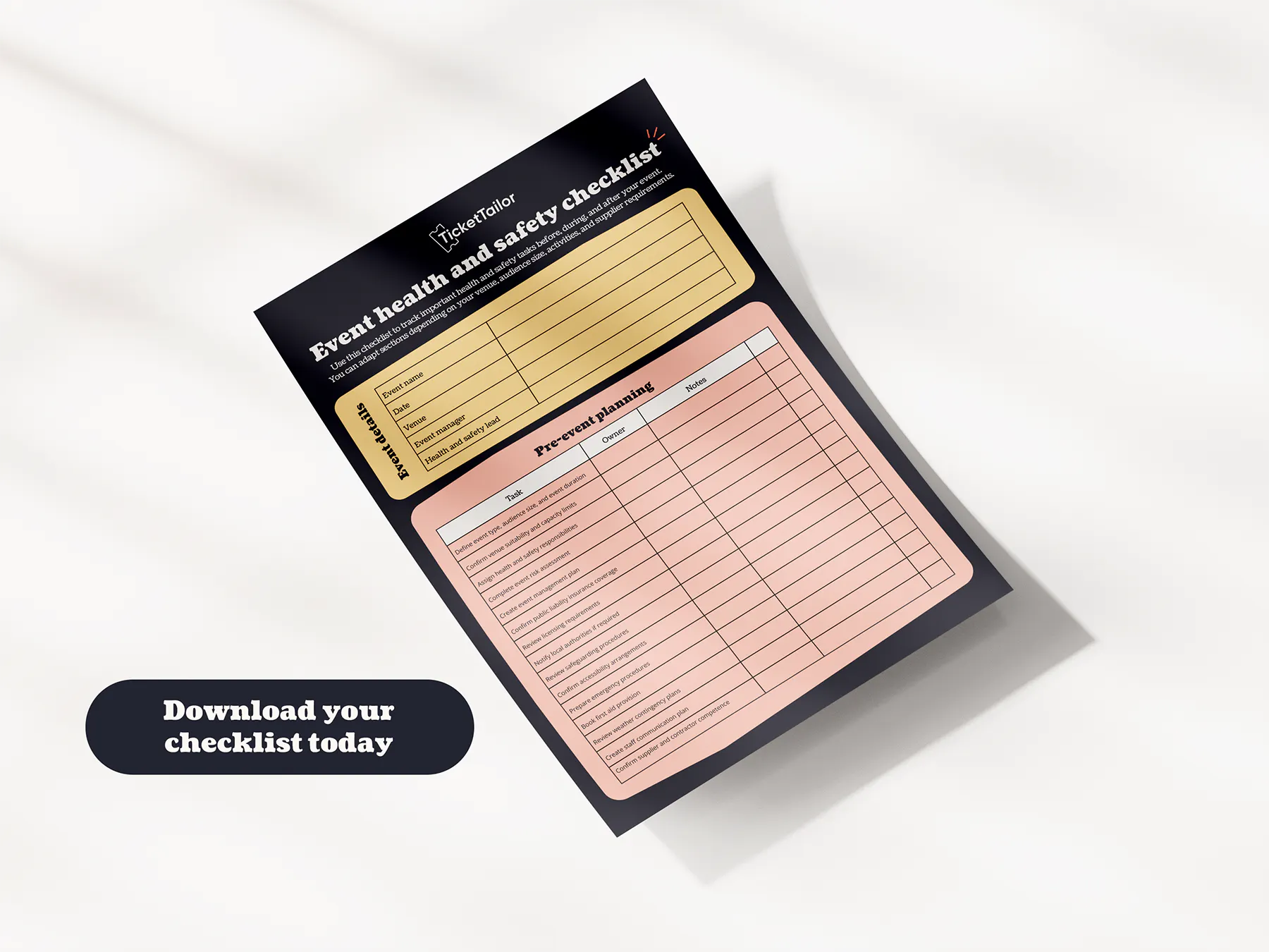 health and safety checklist download cover