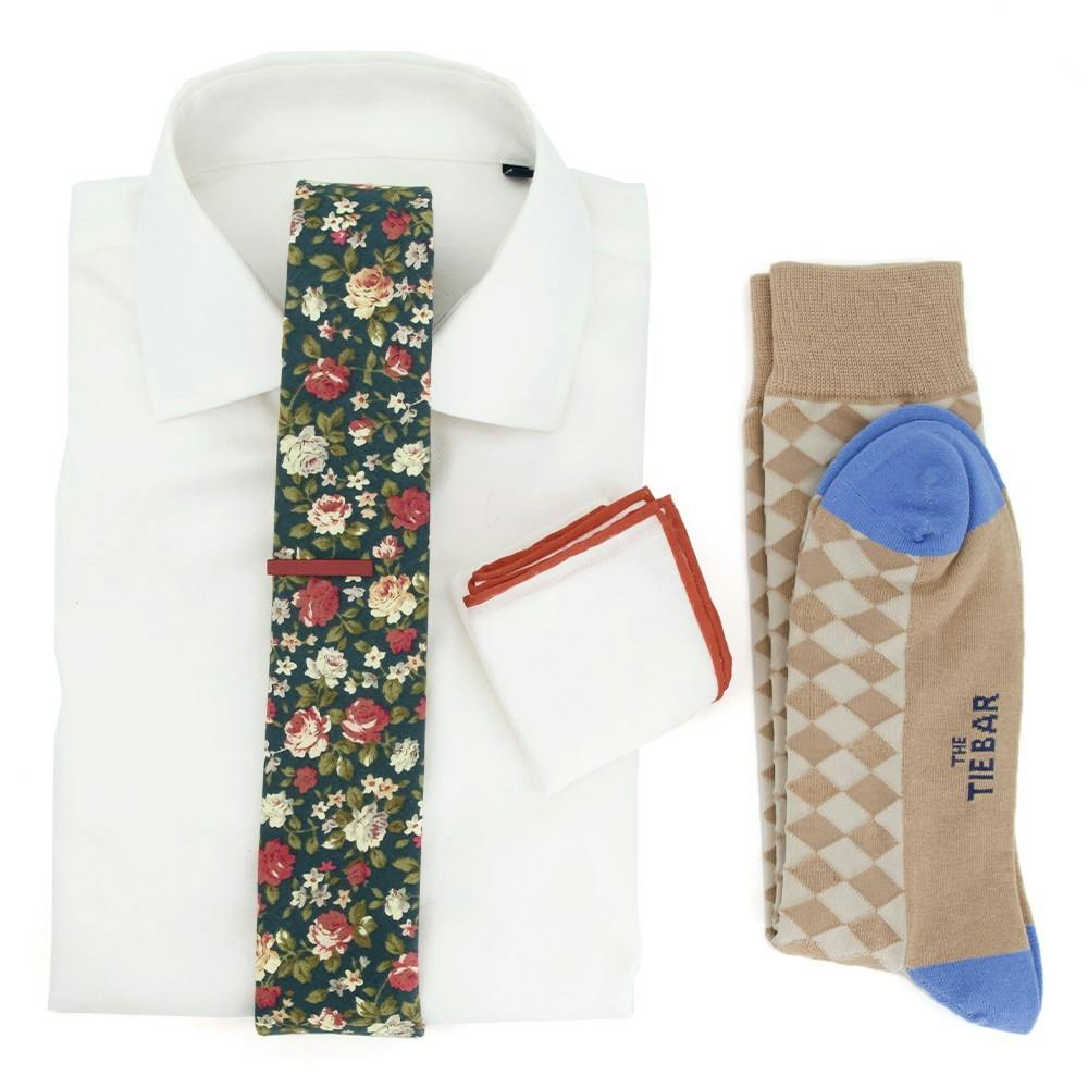 Moody Florals Hunter Green Wedding Outfit