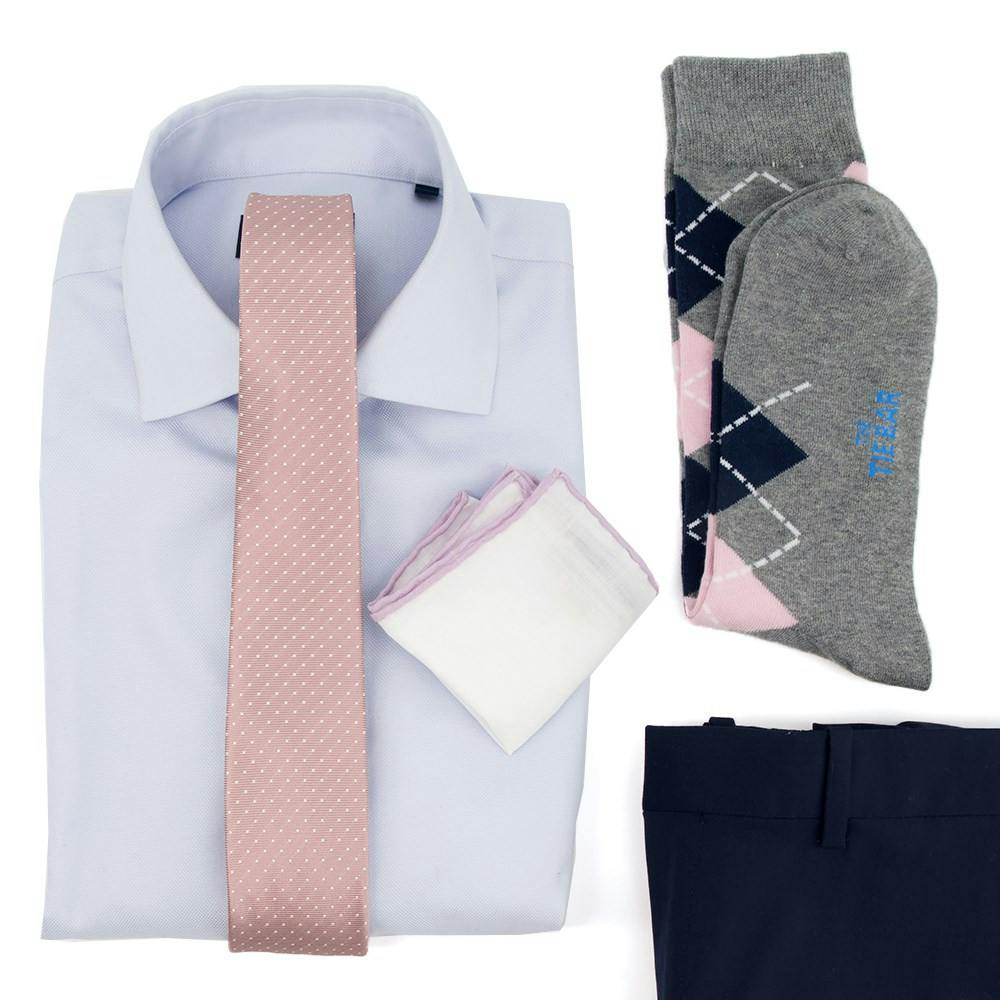 Mini Dots Mauve Stone Wedding Outfit