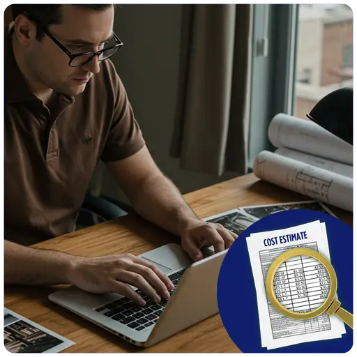 IMAGE: Public Adjuster creating a loss estimate. 