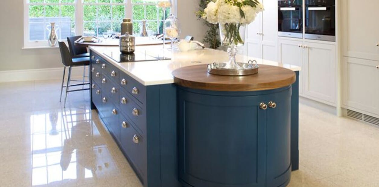 royal blue kitchen cabinets