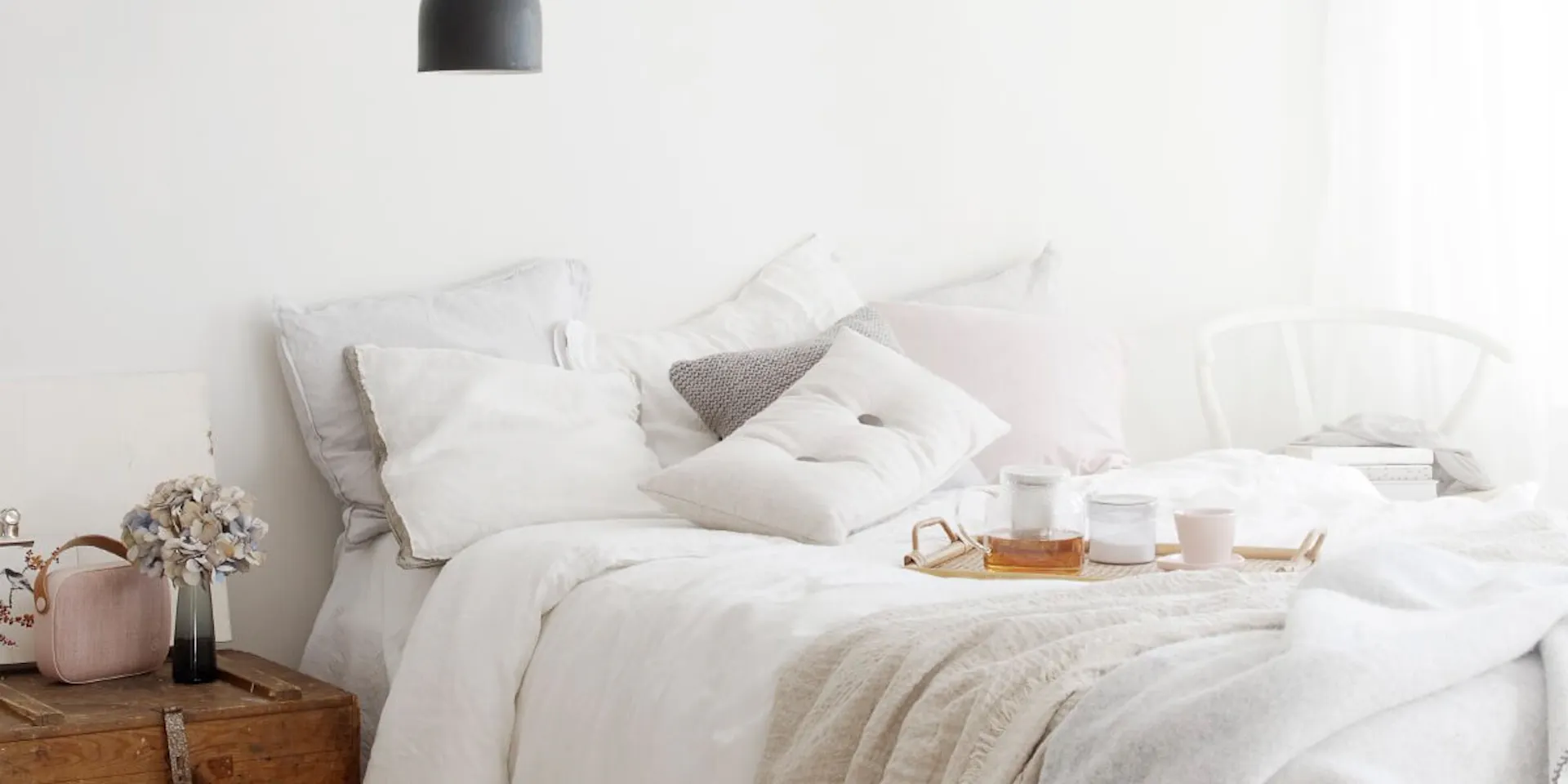 White bedroom walls