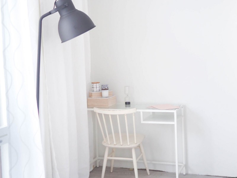 Create a cheerful home study with pastel pink paint | Before | Tikkurila