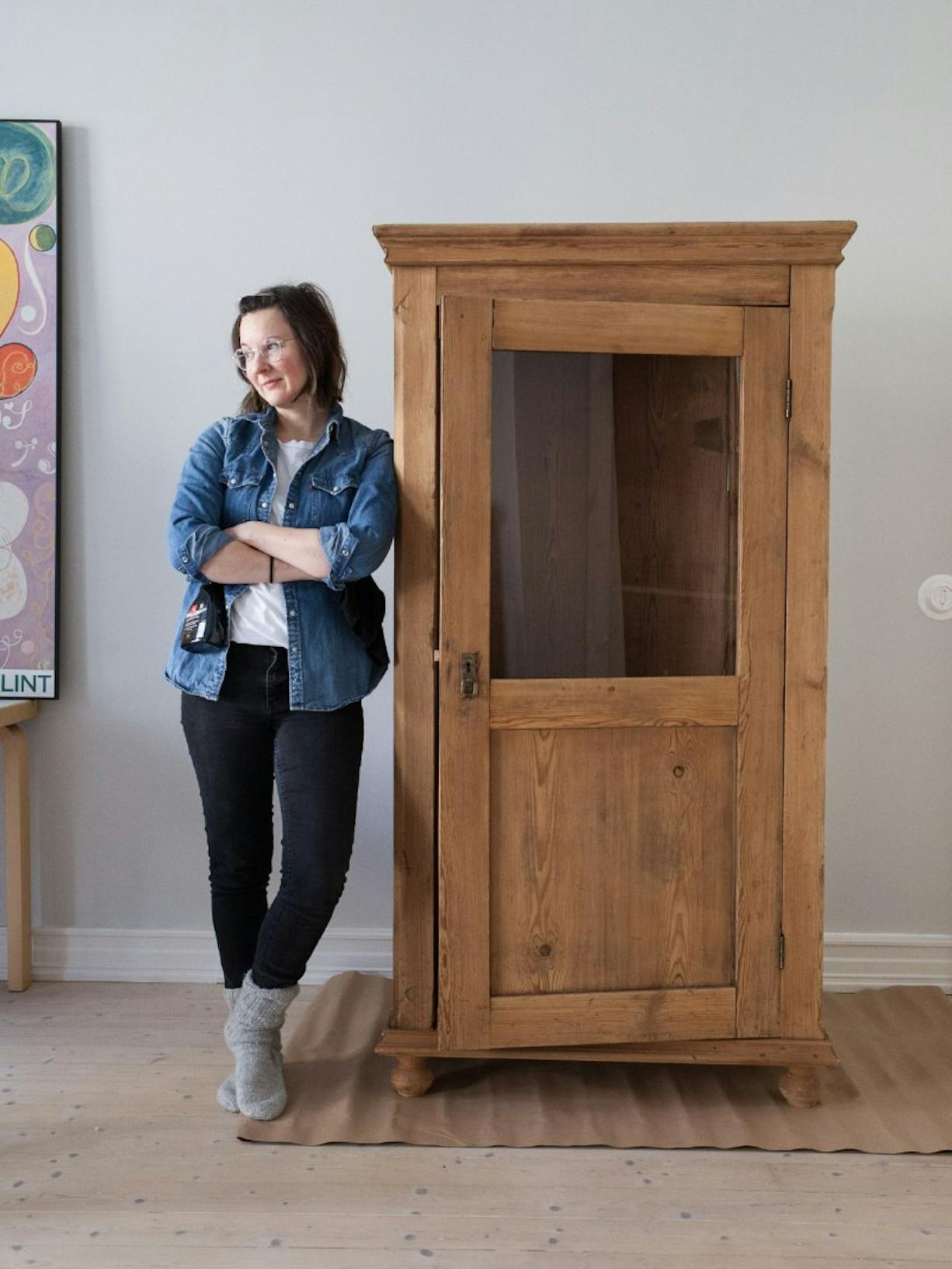 How to transform a rustic wooden cabinet with paint | Before Shot | Tikkurila
