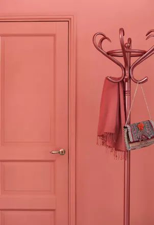 flamingo pink door
