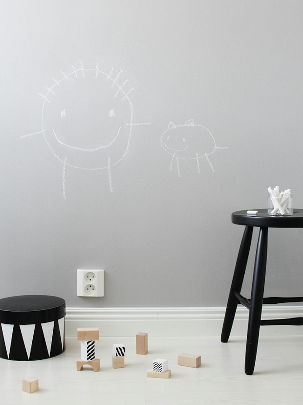 DIY Chalkboard Wall For Your Kids Bedroom or Nursery right Image
