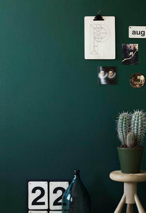 dark green bedroom wall
