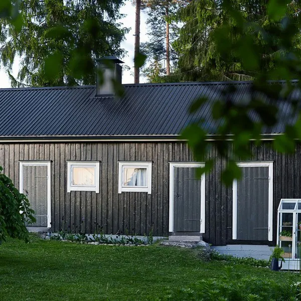 Black wooden walls