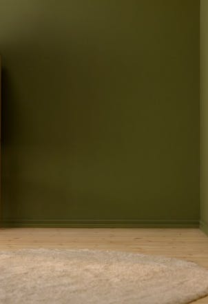 Wall painted with our dark green Arbour S451