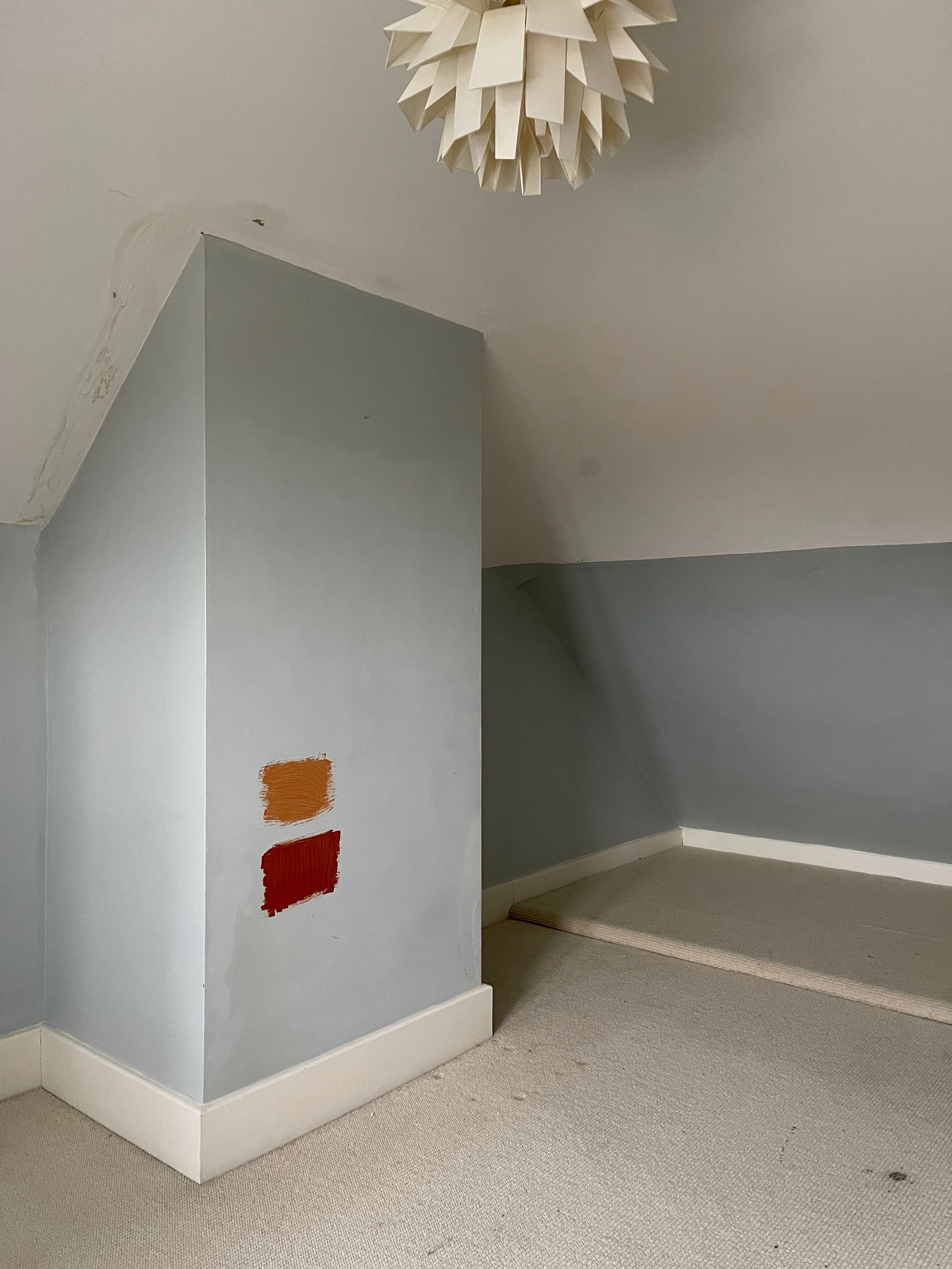 tester samples on a wall