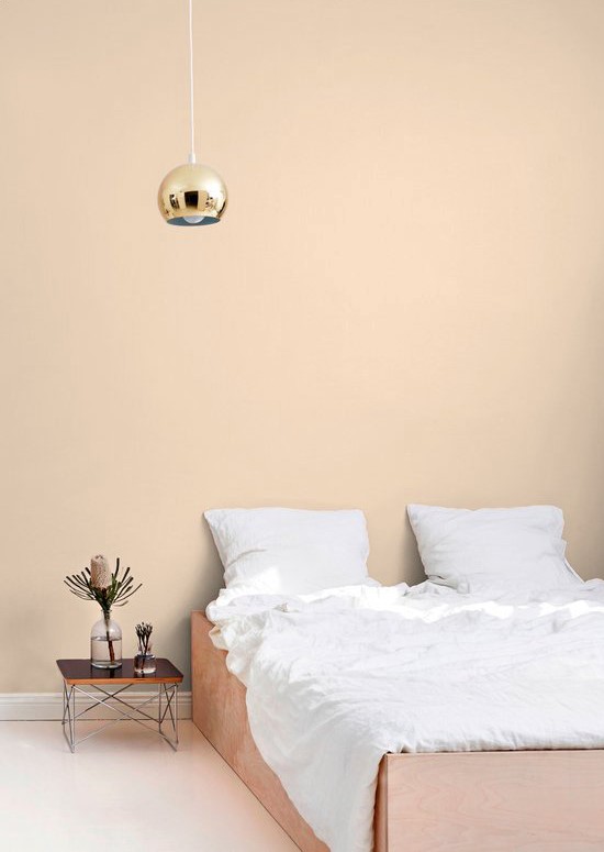 wall painted with a light peach paint
