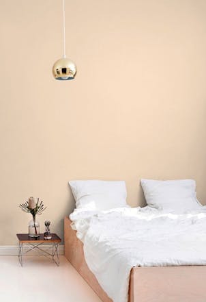 wall painted with a light peach paint
