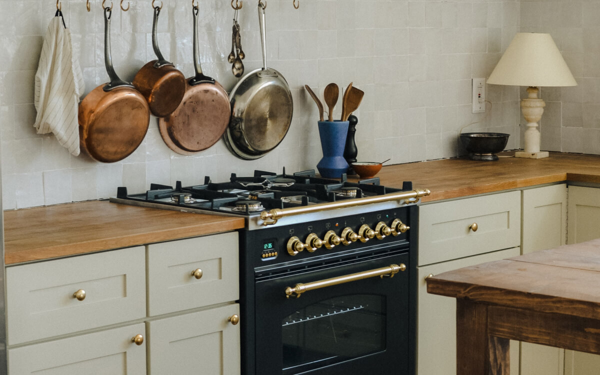 Modern kitchen with a rustic feel
