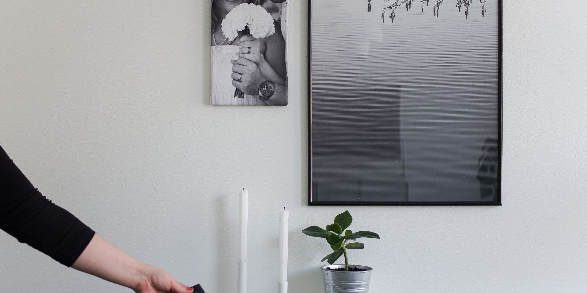 Tikkurila White Paint Living Room Refresh wide close up