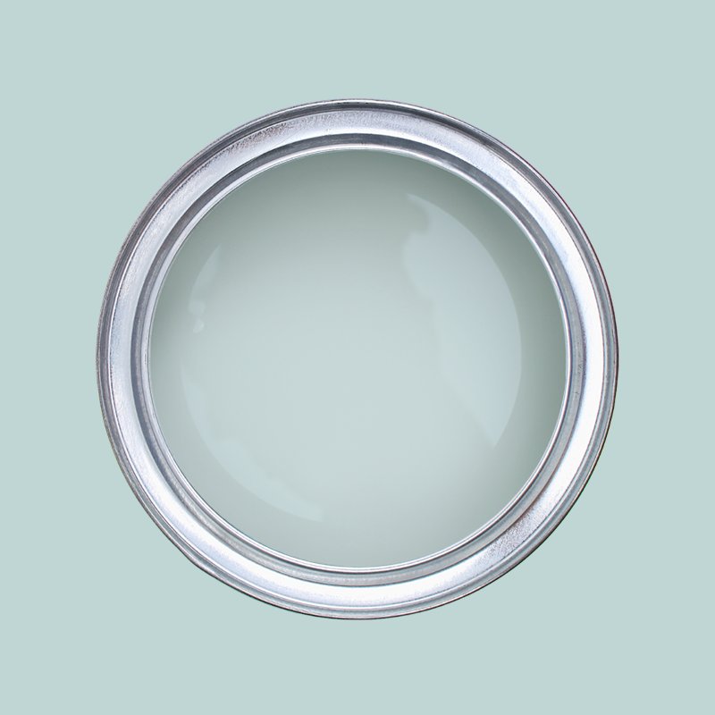 light teal paint pot