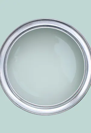 light teal paint pot