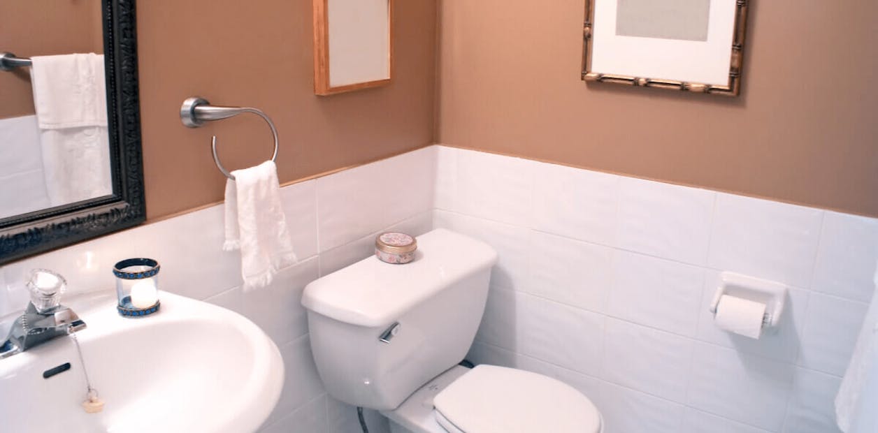 Earthy neutral bathroom