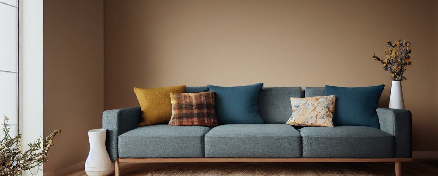 Soft clay wall in a living room