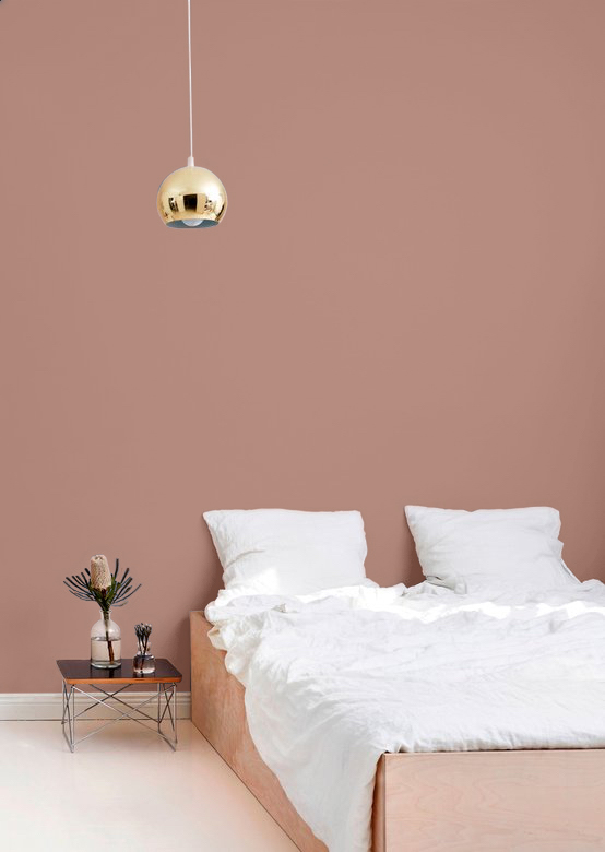 pale terracotta wall
