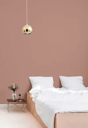 pale terracotta wall